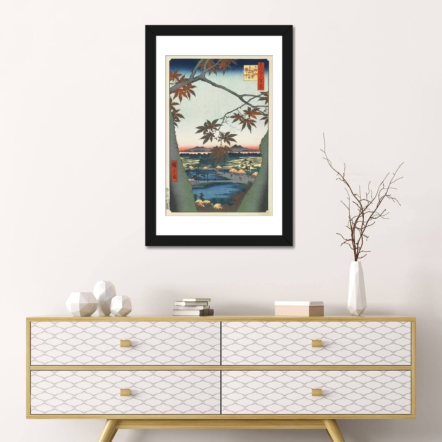 iCanvas "Maple Leaves, The Tekona Shrine And The Bridge At Mama